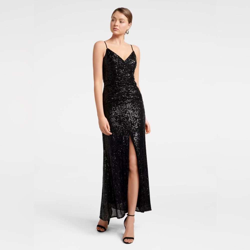 NWT Ever New Rosaleen Sequin Ruched Dress